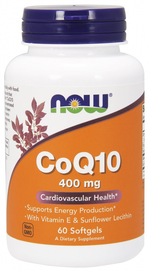 NOW Foods CoQ10 with Lecithin & Vitamin E 400mg 60 softgels