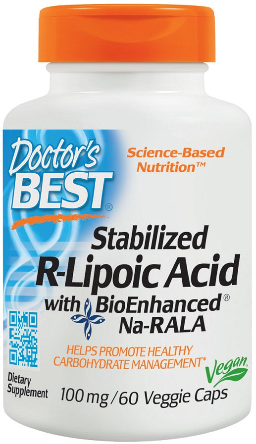 Doctor's Best Stabilized R-Lipoic Acid with Na-RALA 100mg 60 vcaps