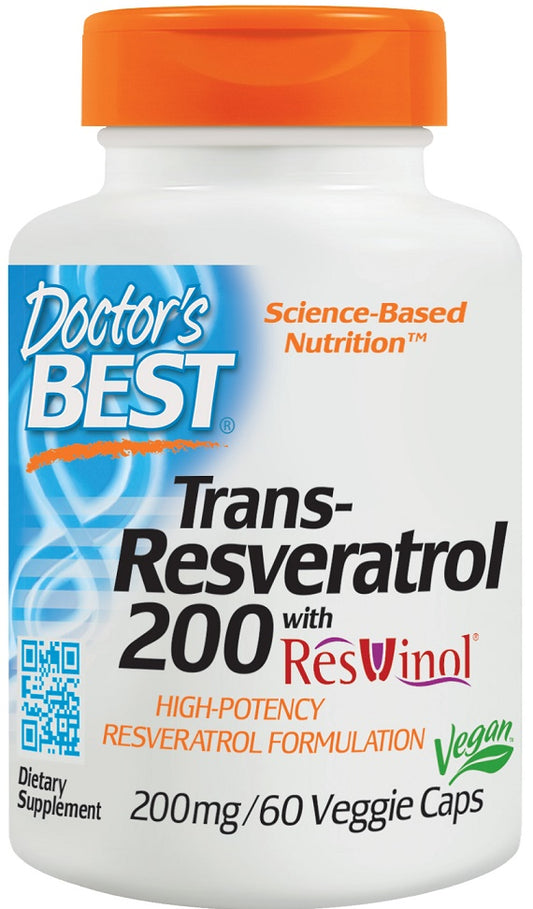 Doctor's Best Trans-Resveratrol with ResVinol 200mg 60 vcaps