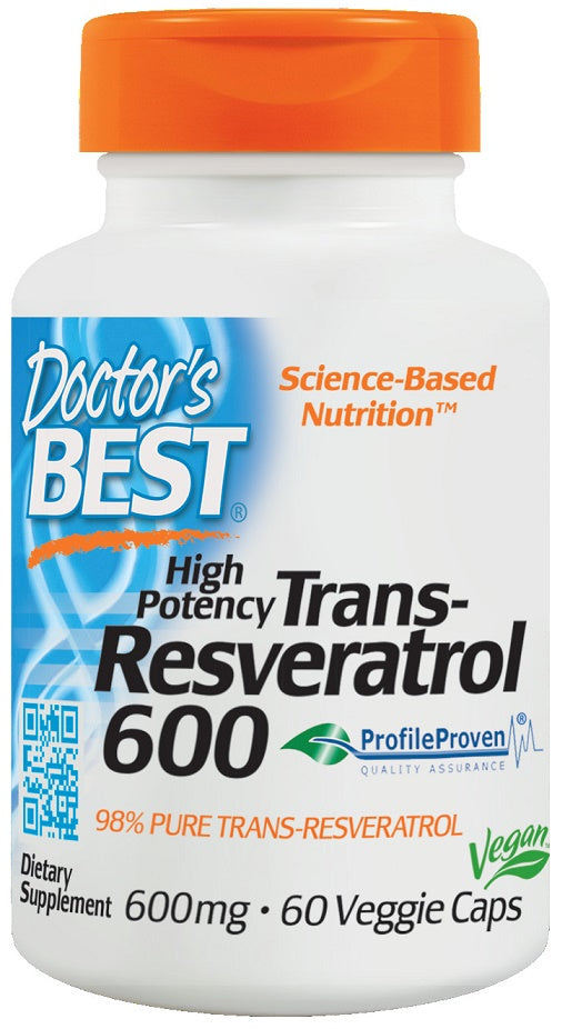 Doctor's Best Trans-Resveratrol 600 600mg 60 vcaps