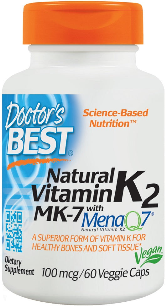 Doctor's Best Natural Vitamin K2 MK7 with MenaQ7 100mcg 60 vcaps