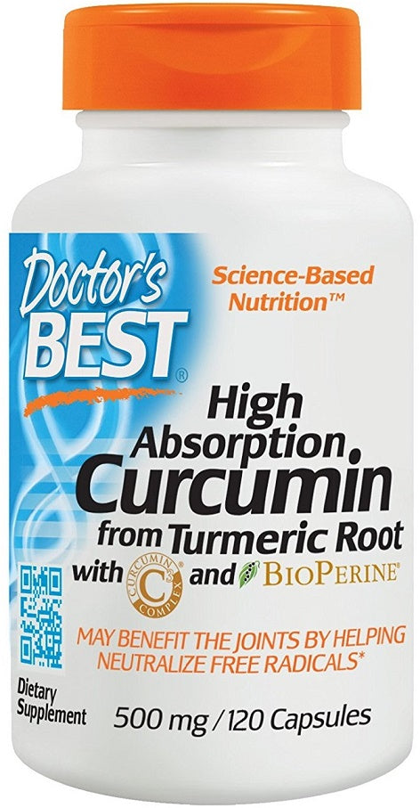 Doctor's Best High Absorption Curcumin From Turmeric Root with C3 Complex & BioPerine 500mg 120 caps