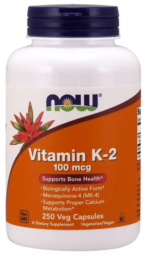 NOW Foods Vitamin K-2 100mcg 250 vcaps