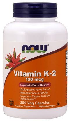 NOW Foods Vitamin K-2 100mcg 250 vcaps
