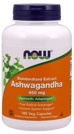 NOW Foods Ashwagandha Extract 450mg 180 vcaps