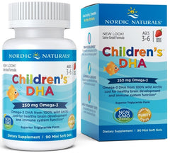 Nordic Naturals Children's DHA 250mg Omega-3 Strawberry 90 mini softgels