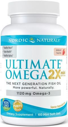 Nordic Naturals Ultimate Omega 2X Mini 1120mg Strawberry 60 mini softgels