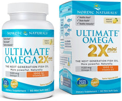 Nordic Naturals Ultimate Omega 2X Mini with Vitamin D3 1120mg Lemon 60 mini softgels