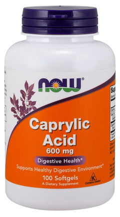 NOW Foods Caprylic Acid 600mg 100 softgels
