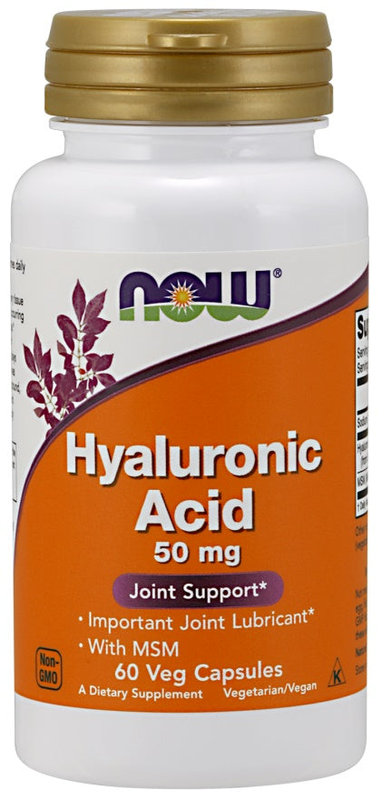 NOW Foods Hyaluronic Acid with MSM 50mg 60 vcaps