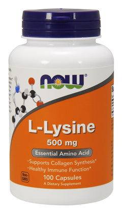 NOW Foods L-Lysine 500mg 100 vcaps