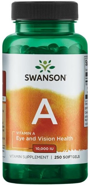 Swanson Vitamin A 10 000 IU 250 softgels