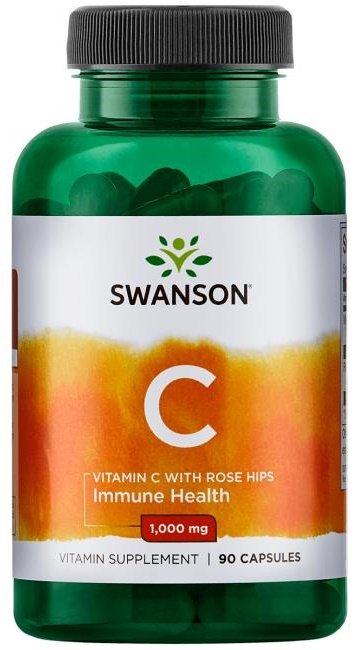 Swanson Vitamin C with Rose Hips Extract 1000mg 90 caps