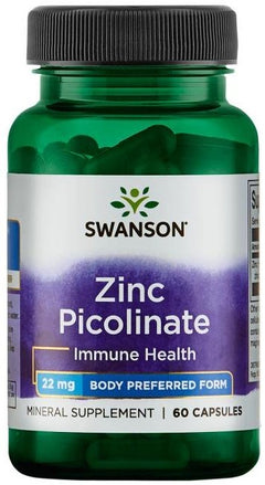 Swanson Zinc Picolinate Body Preferred Form 22mg 60 caps