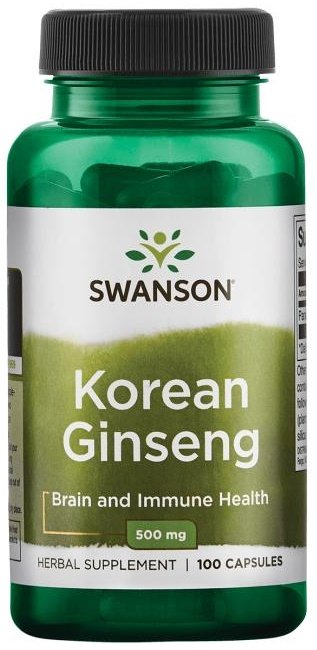 Swanson Korean Ginseng 500mg 100 caps