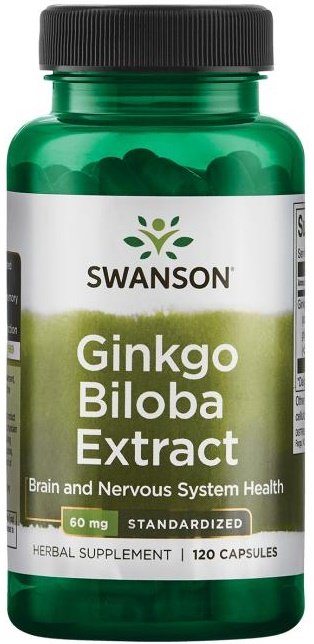 Swanson Ginkgo Biloba Extract 60mg 120 caps