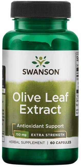 Swanson Olive Leaf Extract 750mg Super Strength 60 caps