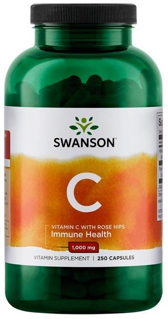 Swanson Vitamin C with Rose Hips Extract 1000mg 250 caps