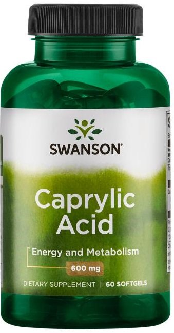 Swanson Caprylic Acid 600mg 60 softgels