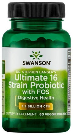 Swanson Dr Stephen Langer's Ultimate 16 Strain Probiotic with FOS 32 Billion CFU 60 vcaps