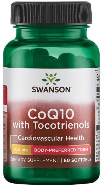 Swanson CoQ10 100 mg (with 10mg Tocotrienols) 60 softgels