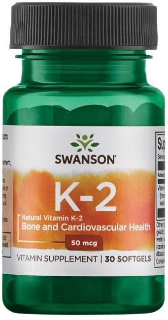 Swanson Vitamin K-2 Natural 50mcg 30 softgels
