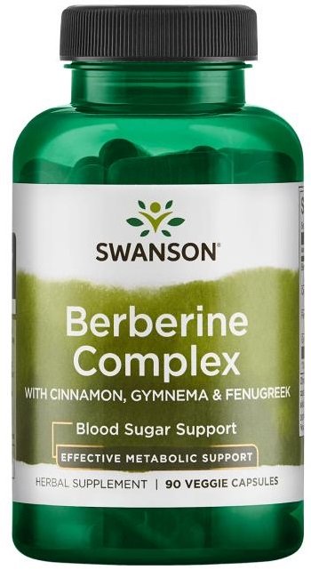 Swanson Berberine Complex with Cinnamon Gymnema & Fenugreek 90 vcaps