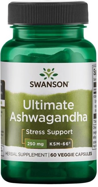 Swanson Ashwagandha Ultimate KSM-66 250mg 60 vcaps