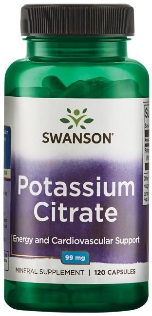 Swanson Potassium Citrate 99mg 120 caps