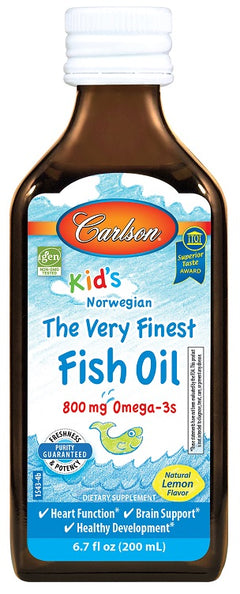 Carlson Labs Kid's The Very Finest Fish Oil 800mg Lemon 200 ml