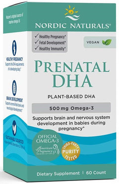 Nordic Naturals Prenatal DHA Vegan 500mg 60 softgels