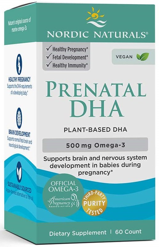 Nordic Naturals Prenatal DHA Vegan 500mg 60 softgels