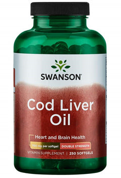 Swanson Cod Liver Oil 700mg Double-Strength 250 softgels