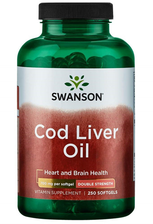 Swanson Cod Liver Oil 700mg Double-Strength 250 softgels