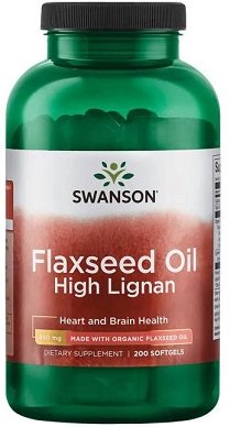 Swanson Flaxseed Oil High Lignan 200 softgels