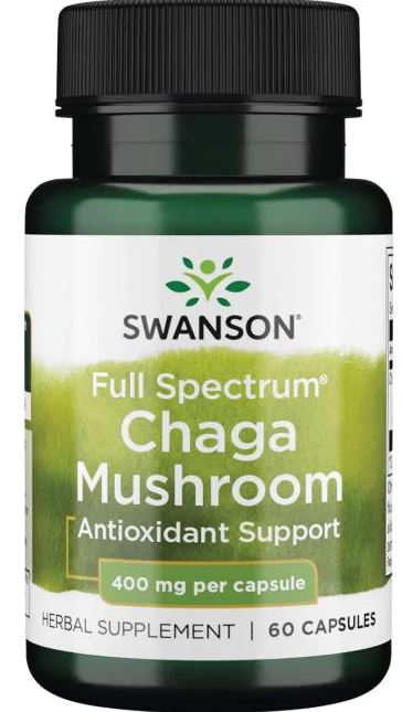 Swanson Full Spectrum Chaga Mushroom 400mg 60 caps