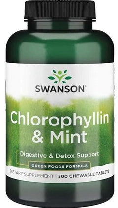 Swanson Chlorophyllin & Mint 500 chewable tablets