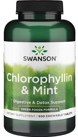 Swanson Chlorophyllin & Mint 500 chewable tablets