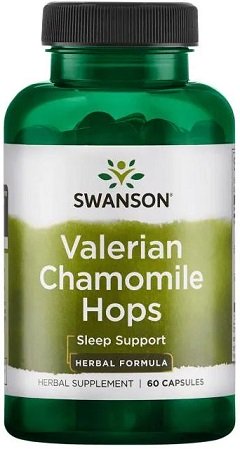 Swanson Valerian Chamomile & Hops 60 caps