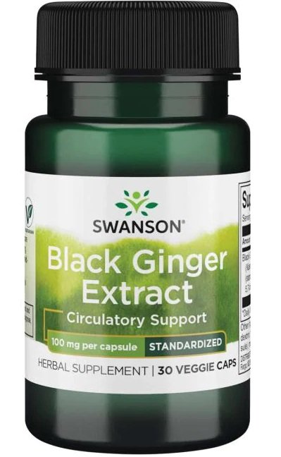 Swanson Black Ginger Extract 100mg 30 vcaps