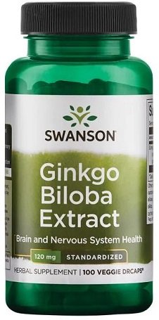 Swanson Ginkgo Biloba Extract 120mg 100 vcaps