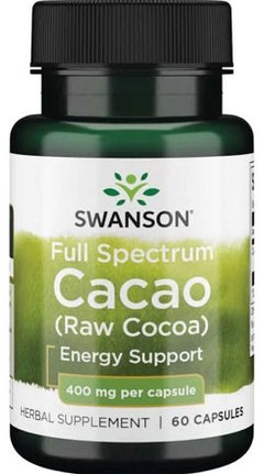 Swanson Full Spectrum Cacao (Raw Cocoa) 400mg 60 caps