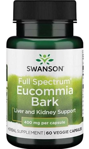 Swanson Full Spectrum Eucommia Bark 400mg 60 vcaps