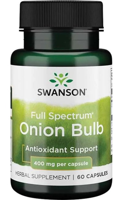 Swanson Full Spectrum Onion Bulb 400mg 60 caps