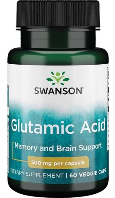 Swanson Glutamic Acid 500mg 60 vcaps