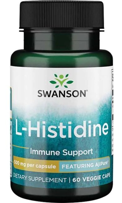 Swanson AjiPure L-Histidine 500mg 60 vcaps
