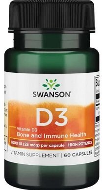 Swanson Vitamin D-3 1000 IU 60 caps