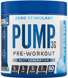 Applied Nutrition Pump 3G Pre-Workout (Zero Stimulant) Icy Blue Raz (EAN 634158794353) 375g