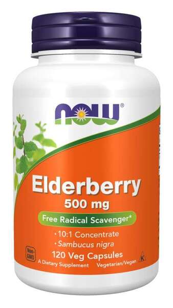 NOW Foods Elderberry 500mg 120 vcaps
