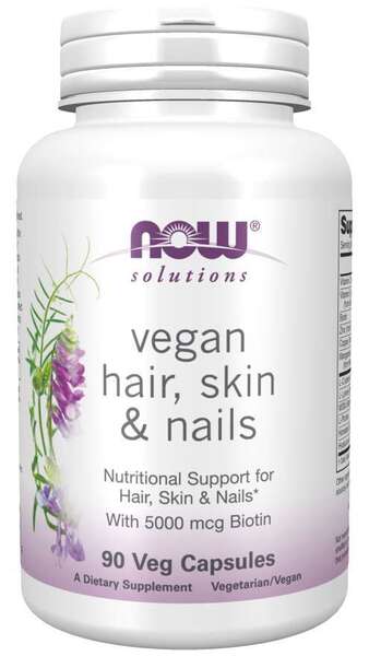 NOW Foods Vegan Hair Skin & Nails 90 vcaps